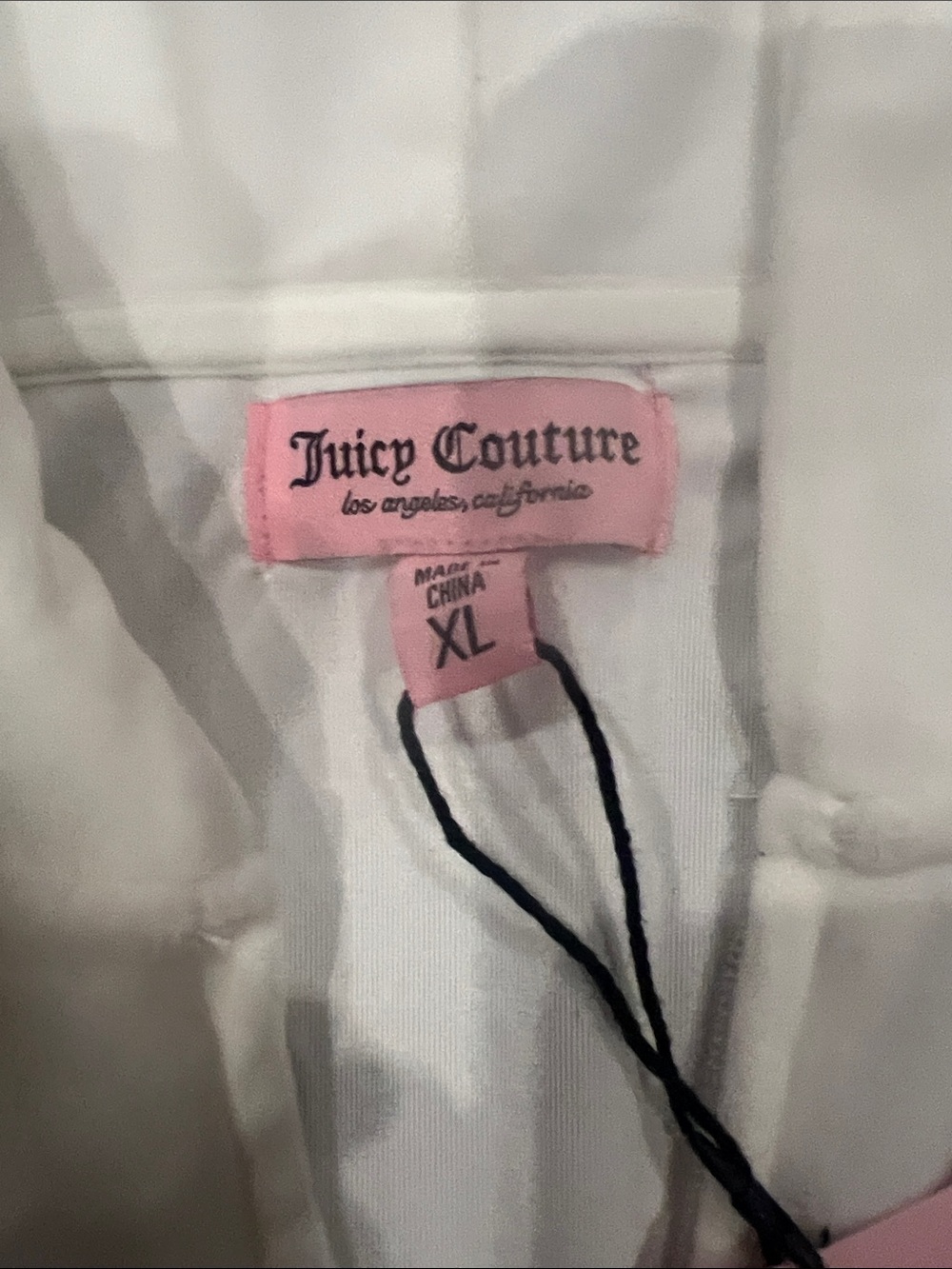 Juicy Couture White Zip-Up Hooded Jacket - Picture 2 of 4